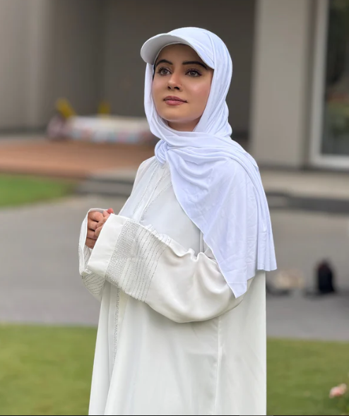 Angle White Abaya – Modest Elegance in White | Premium Nida Fabric | Haya by Rabi